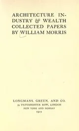Cover of Architecture, industry & wealth