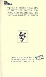 Cover of The sisters' tragedy, with other poems, lyrical and dramatic