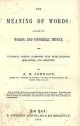 Cover of The meaning of words