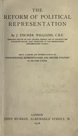 Cover of The reform of political representation