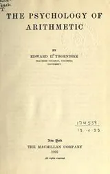 Cover of The psychology of arithmetic