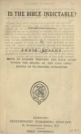 Cover of Is the Bible indictable?