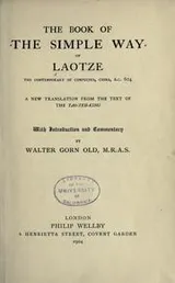 Cover of The book of the simple way of Laotze