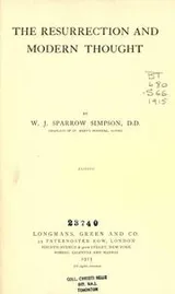 Cover of The resurrection and modern thought