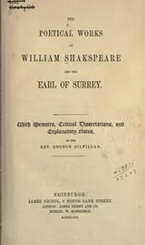 Cover of The Poetical Works of William Shakespeare and the Earl of Surrey
