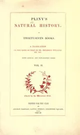 Cover of Pliny's Natural history. In thirty-seven books