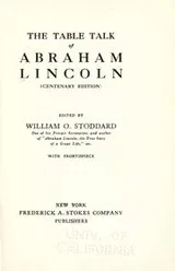 Cover of The table talk of Abraham Lincoln