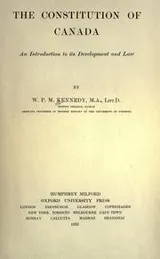 Cover of The constitution of Canada