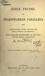 Cover of Bible truths, with Shakespearian parallels
