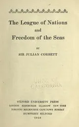 Cover of The League of Nations and freedom of the seas