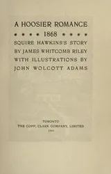 Cover of A Hoosier romance, 1868