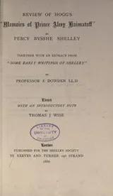 Cover of Review of Hogg's "Memoirs of Prince Alexy Haimatoff"