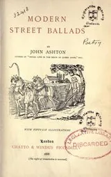 Cover of Modern street ballads