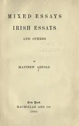 Cover of Mixed essays