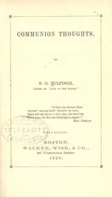Cover of Communion thoughts