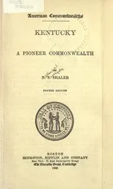 Cover of Kentucky, a pioneer commonwealth