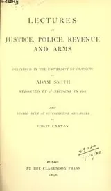 Cover of Lectures on justice, police, revenue and arms