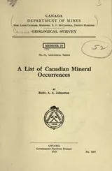 Cover of A list of Canadian mineral occurrences