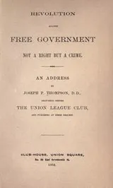 Cover of Revolution against free government not a right but a crime
