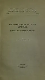 Cover of The phonology of the Hupa language