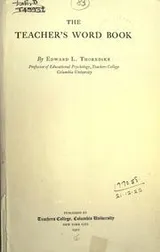 Cover of The teacher's word book
