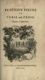 Cover of Fugitive pieces in verse and prose