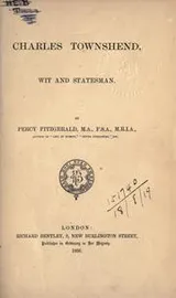 Cover of Charles Townshend, wit and statesman