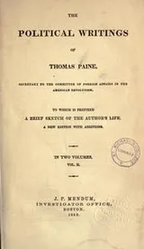 Cover of The political writings of Thomas Paine