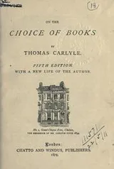 Cover of On the choice of books