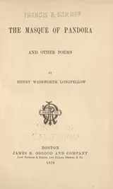 Cover of The masque of Pandora