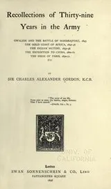 Cover of Recollections of thirty-nine years in the Army