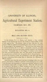 Cover of Milk and butter tests