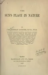 Cover of The sun's place in nature