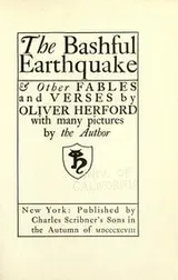 Cover of The bashful earthquake & other fables and verses