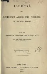 Cover of Journal of a residence among the Negroes in the West Indies
