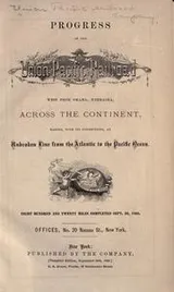 Cover of Progress of the Union Pacific Railroad west from Omaha, Nebraska, across the continent