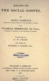Cover of Essays on the social Gospel