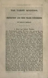 Cover of The tariff question, protection and free trade considered
