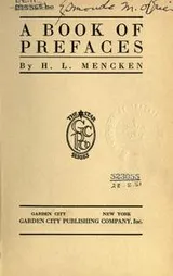 Cover of A Book of Prefaces