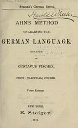 Cover of Method of learning the German language.