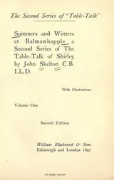 Cover of Summers and winters at Balmawhapple