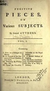 Cover of Fugitive Pieces, on Various Subjects