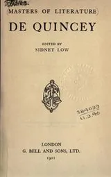 Cover of De Quincey