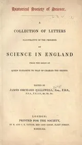 Cover of A collection of letters illustrative of the progress of science in England