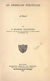 Cover of An American politician, a novel