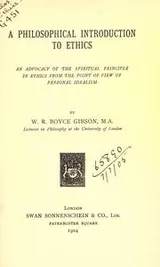 Cover of A philosophical introduction to ethics