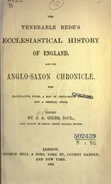Cover of Ecclesiastical history of England