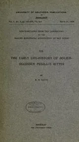 Cover of The early life-history of Dolichoglossus pusillus Ritter