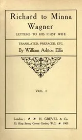 Cover of Richard to Minna Wagner