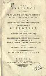 Cover of The evidence for a future period of improvement in the state of mankind, with the means and duty of promoting it